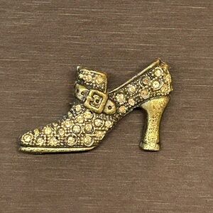 🇨🇦DANNY POLLACK (signed) Swarovski-Studded Shoe Brooch